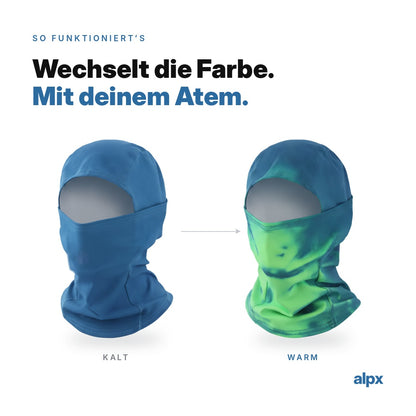 Warme Sturmhaube mit Farbwechsel