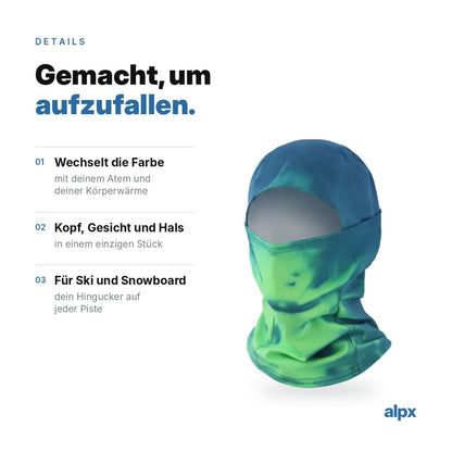 Warme Sturmhaube mit Farbwechsel