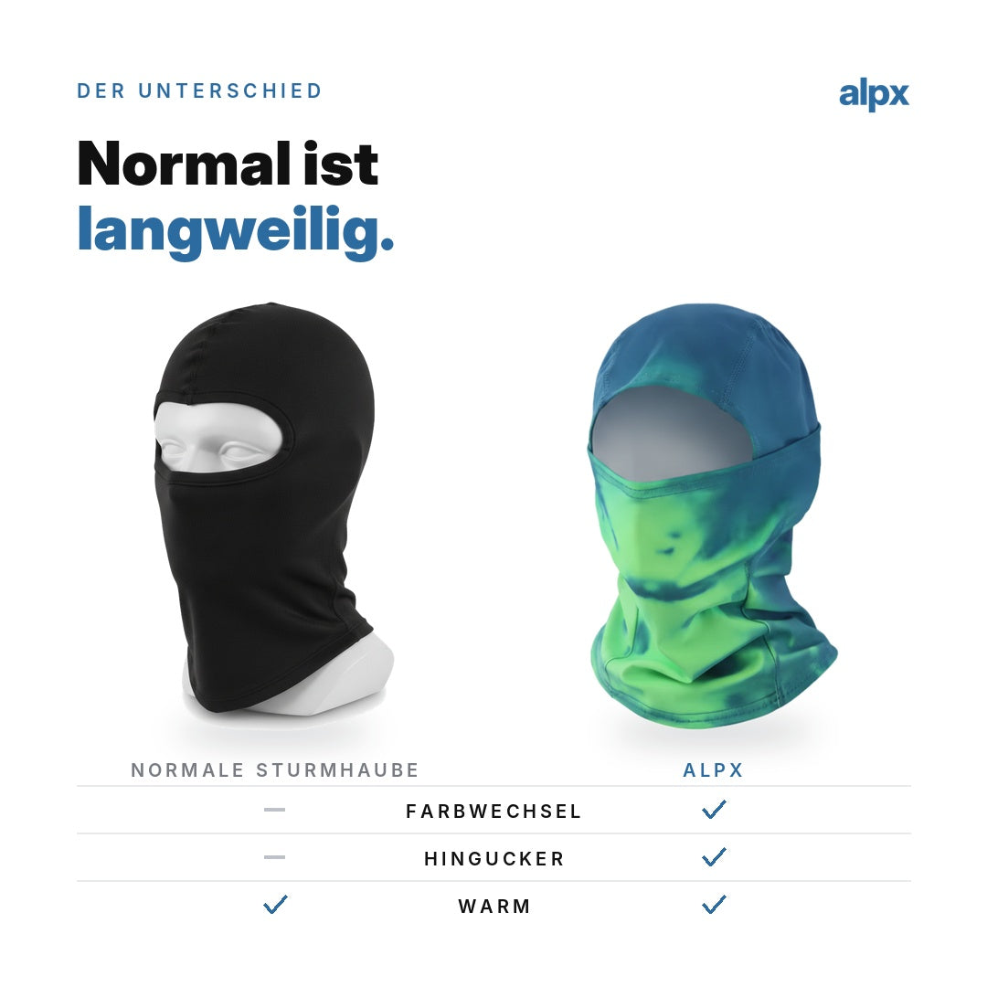 Warme Sturmhaube mit Farbwechsel